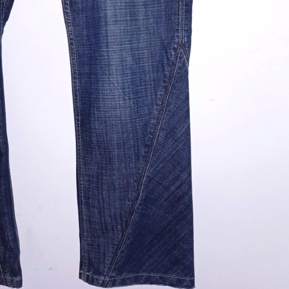 ANTIK DENIM Button-fly, Flare Leg Blue Jeans, 38W/32L - Picture 10 of 11